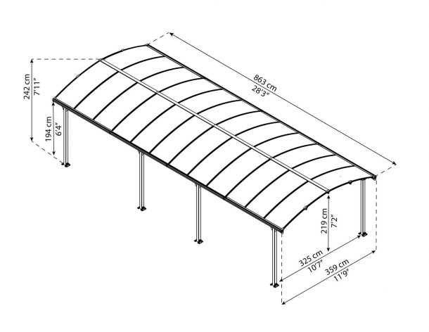 Aluminium car port