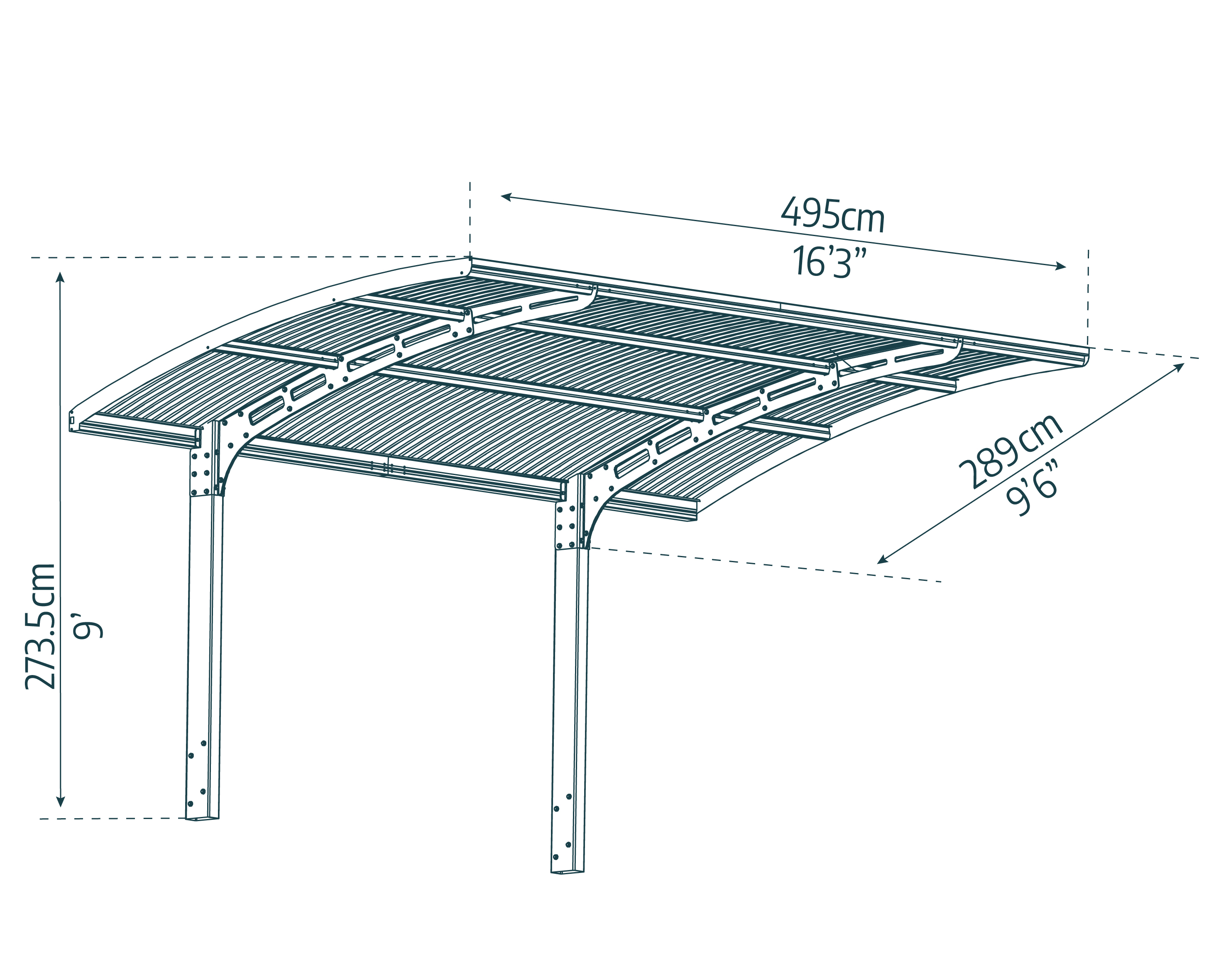 Arizona Wave car port dimensions