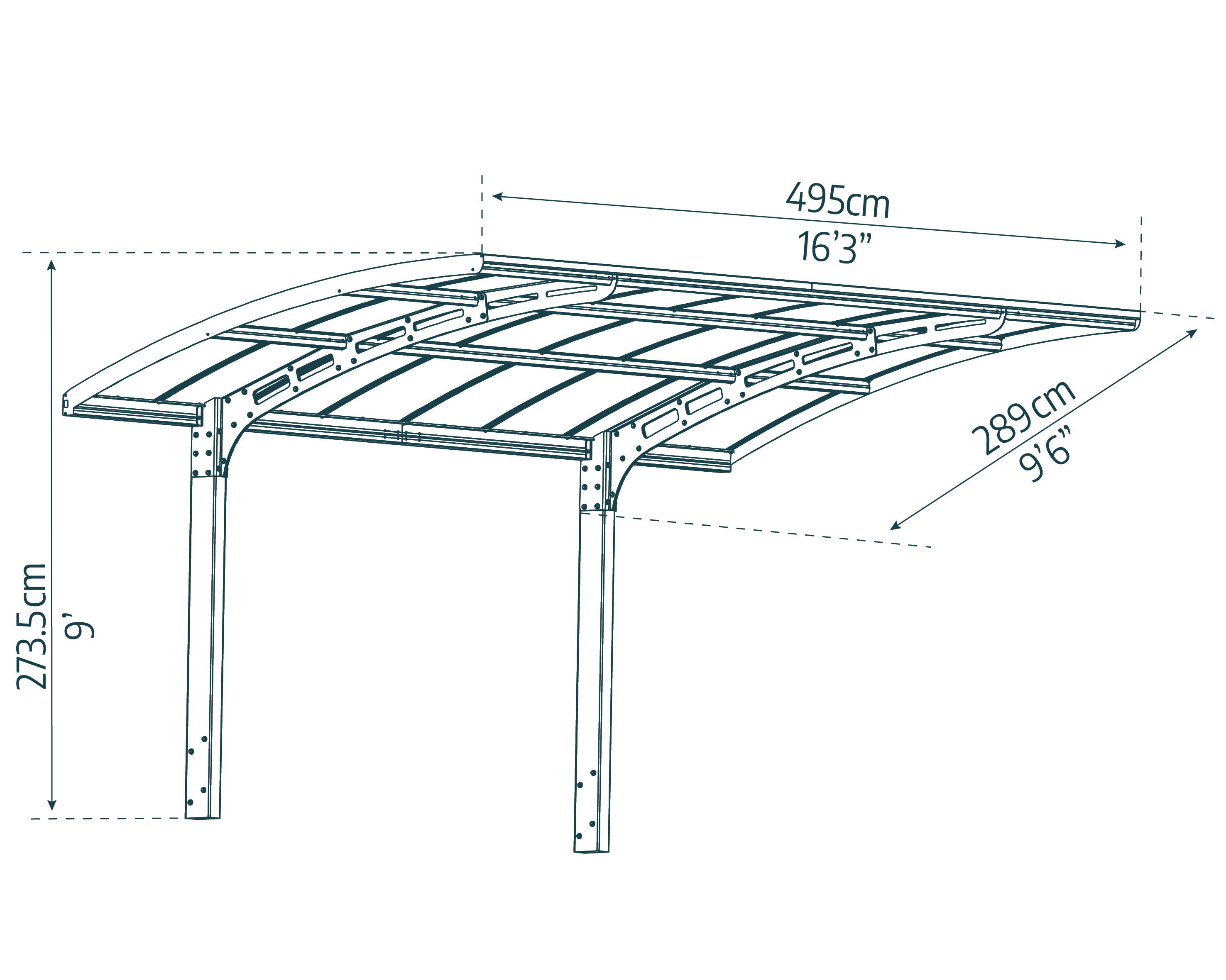 Arizona Breeze car port dimensions