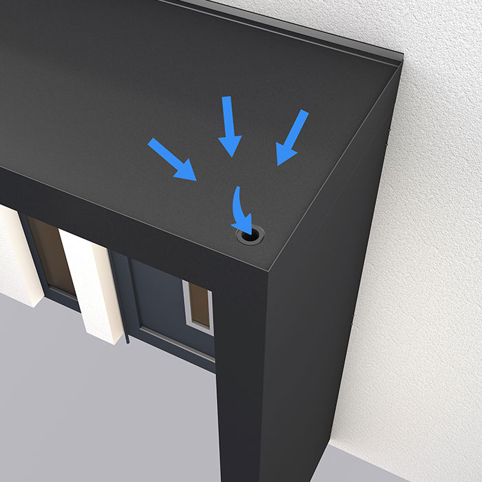 drainage door canopy