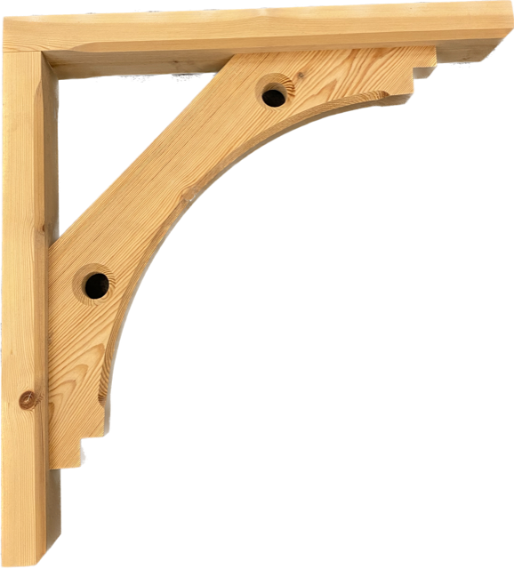 Shaped wooden gallows