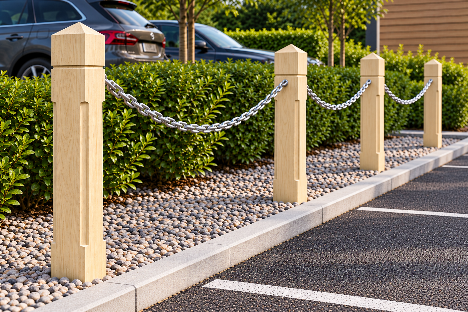 timber bollard by Blackwood Outdoor living