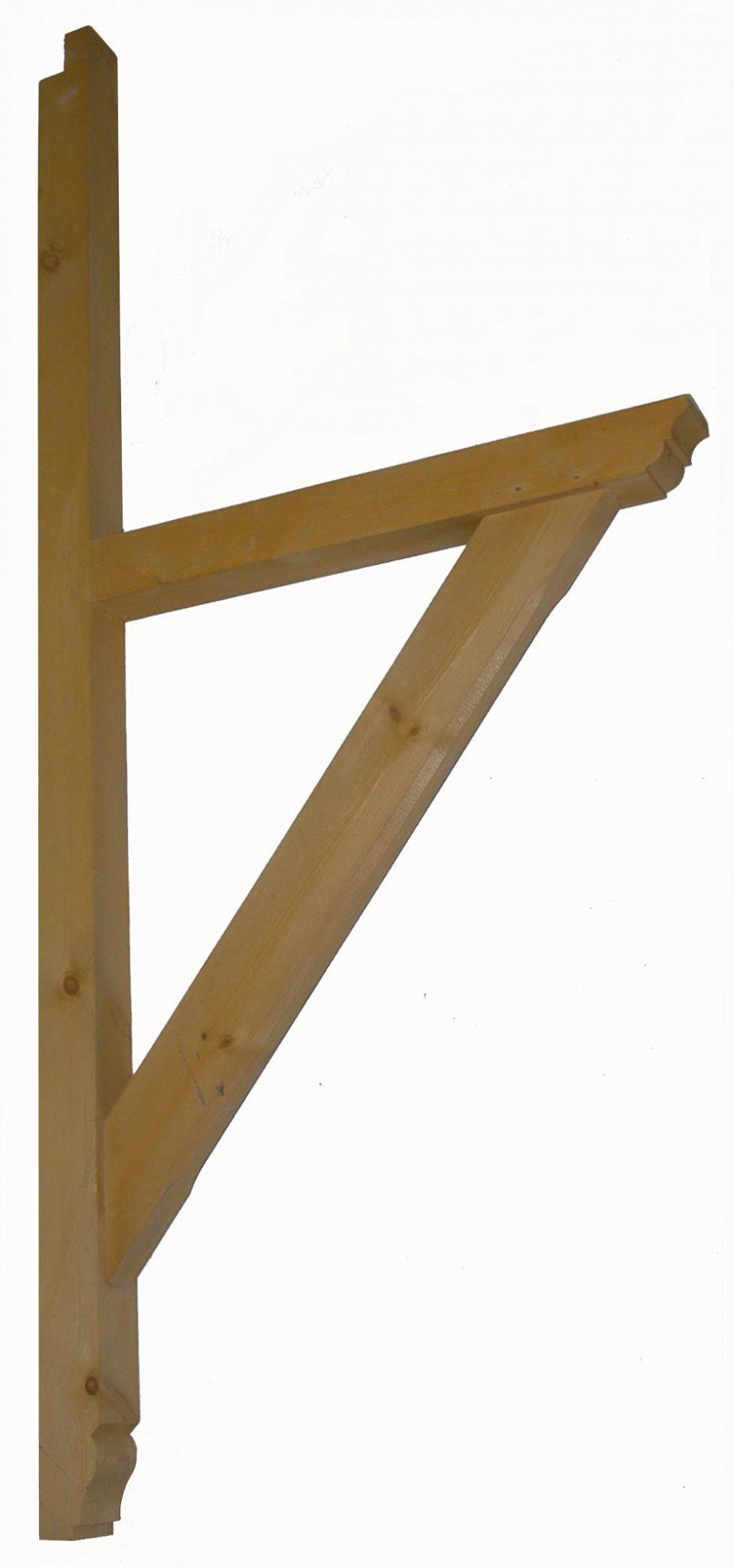 F-MSL-45-S Timber mono pitch porch Gallows Bracket 700 projection