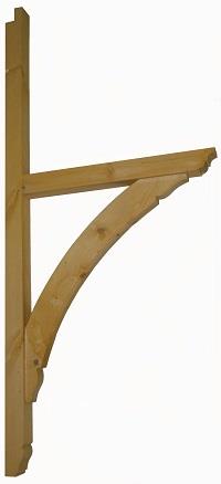 F-MSL-45-T Timber mono pitch porch Gallows Bracket 700mm projection