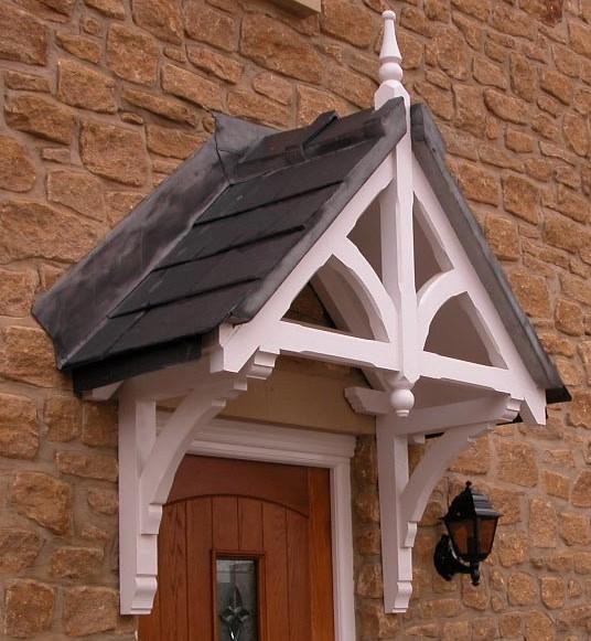 Rivington period Dual pitch timber door canopy 1340mm wide, 505mm projection- Code -F-PCS-R1