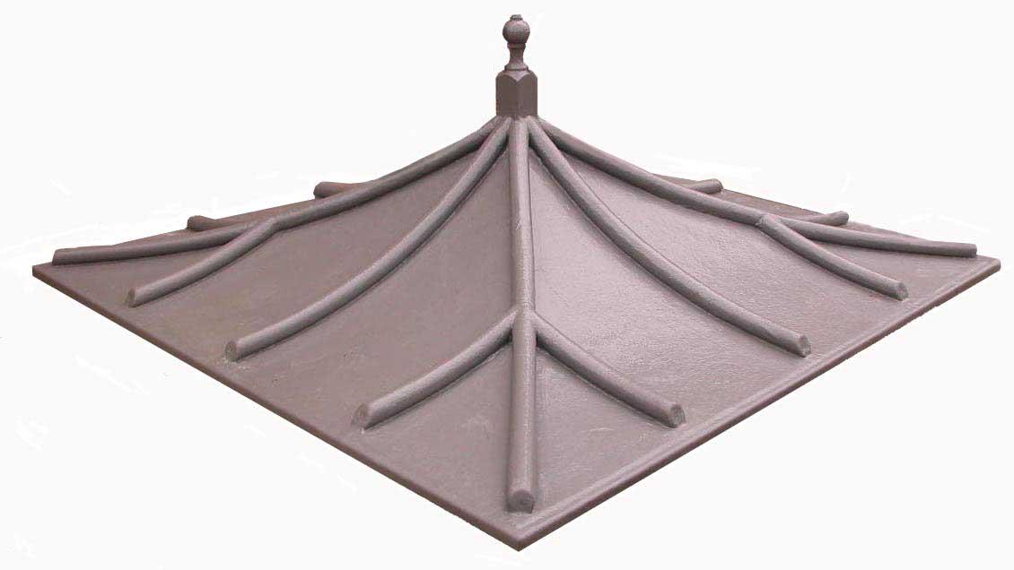 Lead look Georgian curved low pitch bin roof/cycle shelter- GLL-BIN-Store-R
