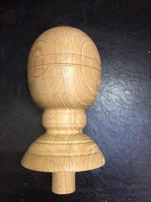 Bespoke Oak Acorn Newel Cap