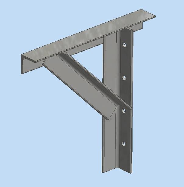 GGB1 Galvanised Gallows bracket 380 x 380 x 50