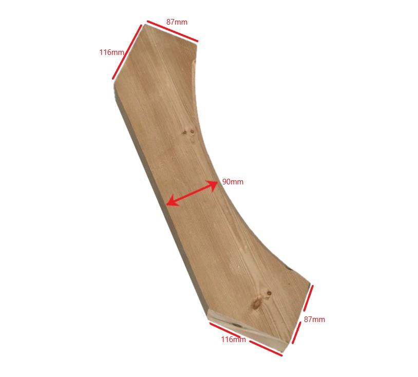 F-FCB1  Feature brace, projects 375mm at 45 degrees.