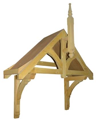 Rivington period Dual pitch timber door canopy, 1870mm wide, 600mm projection- F-PCS-R5 - None