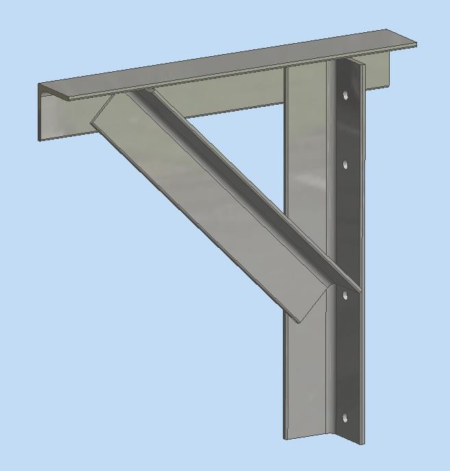 GGB4- Galvanised Gallows Bracket 480 x 480 x 70