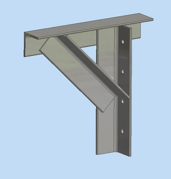 GGB3- Galvanised Gallows Bracket 380 x 380 x 70