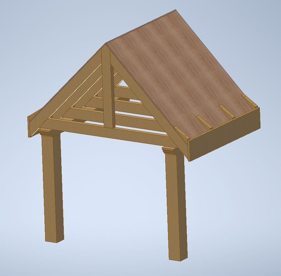 Devon Porch supported on Engineered porch posts. DDA compliant