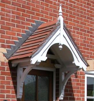 Walmersley period dual pitch timber door canopy, 1510mm wide, 505mm projection- F-PCS-W3