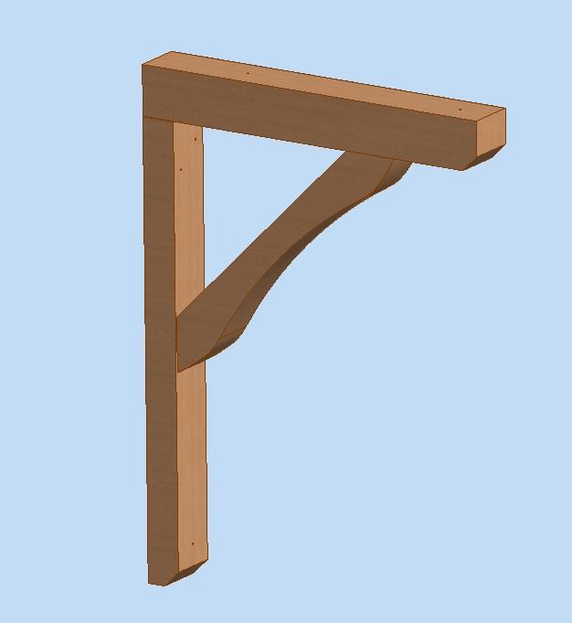 F-GS550 Timber Gallows Bracket 550mm projection
